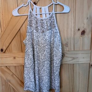 Maurices White and Gray Lace Camisole